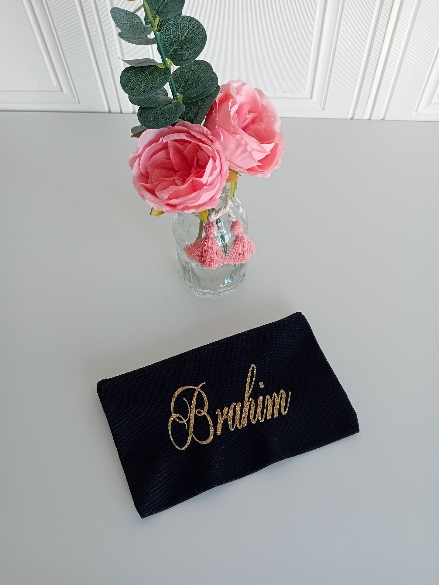 Trousse en coton noire