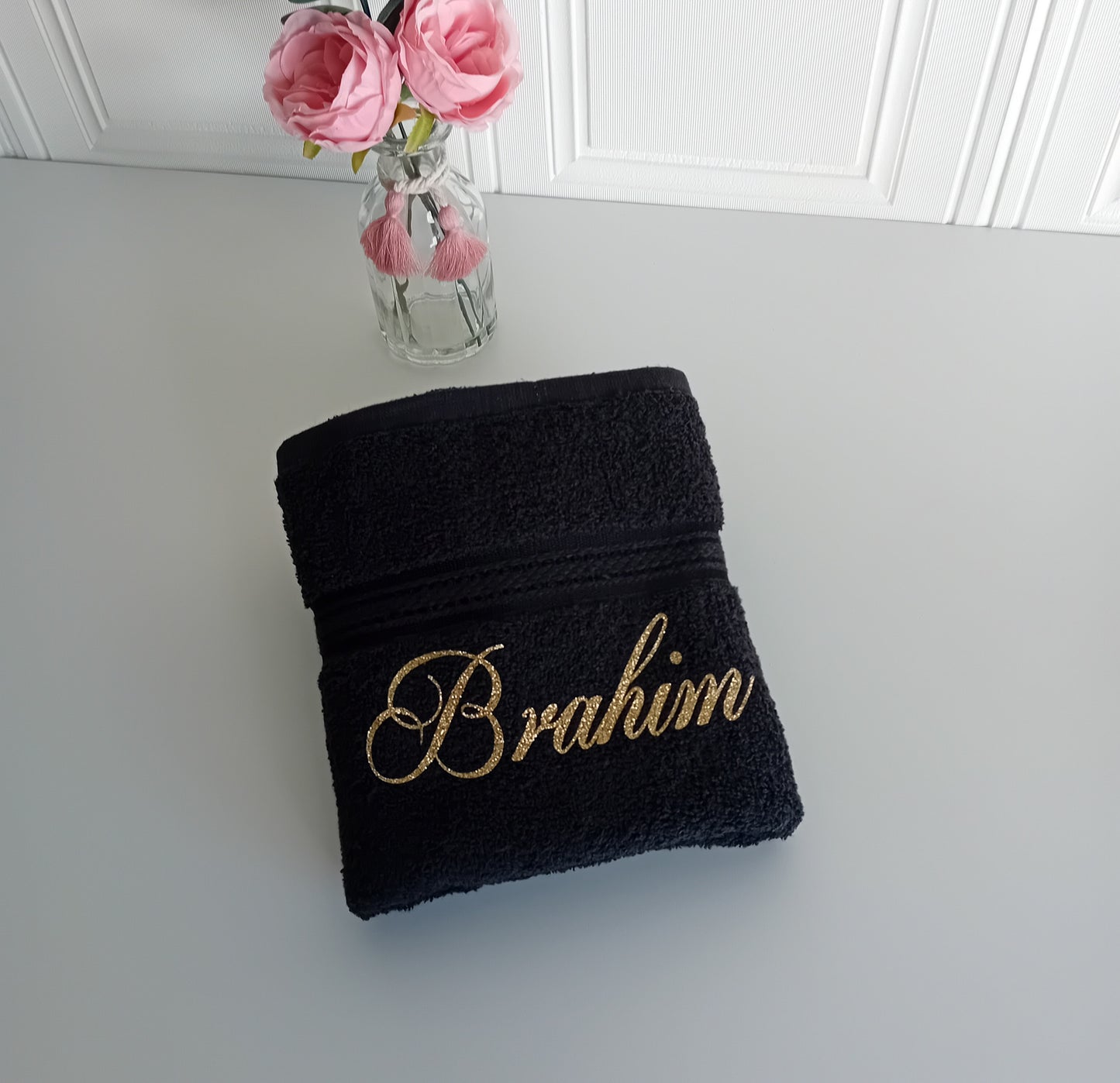 Serviette de bain noire