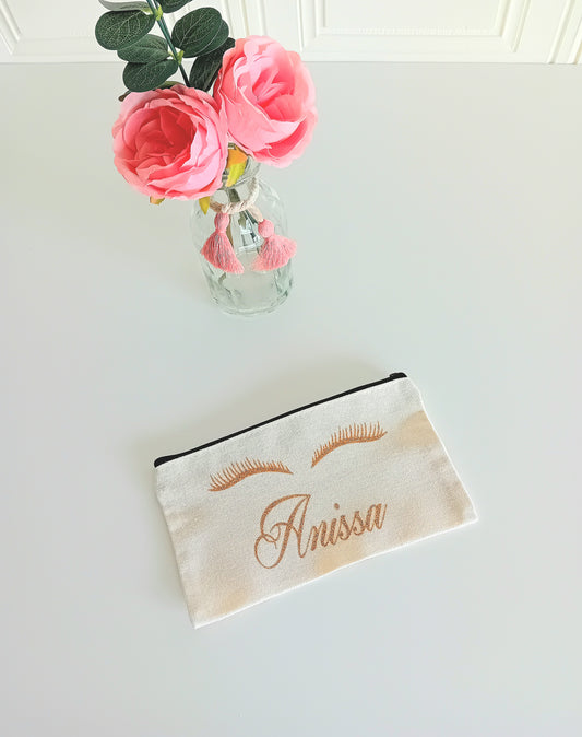 Trousse en coton blanche