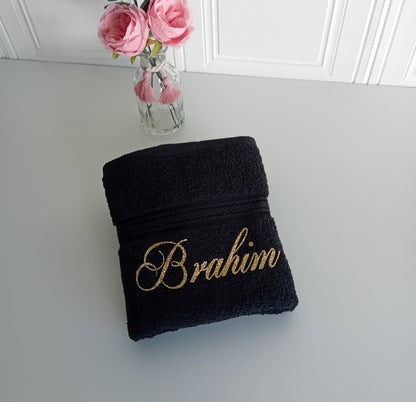 Serviette de bain noire