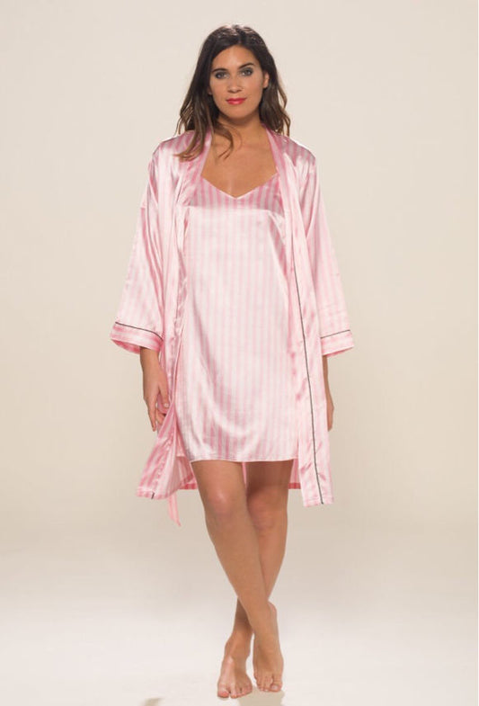 Peignoir en satin inspiration Victoria